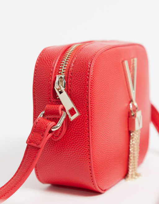 Valentino Bags Divina tassel detail camera cross body bag in red