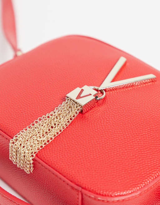 Valentino Bags Divina tassel detail camera cross body bag in red