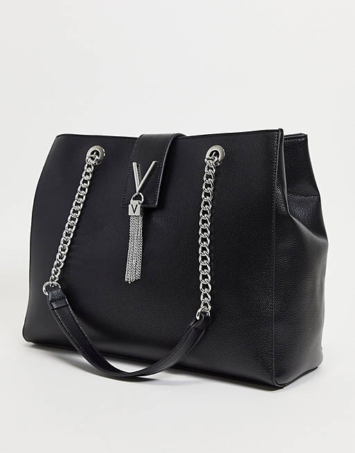 Valentino Bags Divina tote tassel bag in black