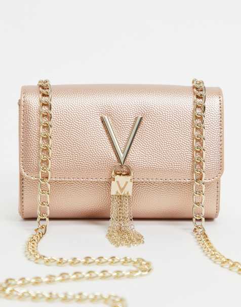 Valentino Bags – Divina – Umhängetasche in Roségold mit Umschlag und Quaste - view 1