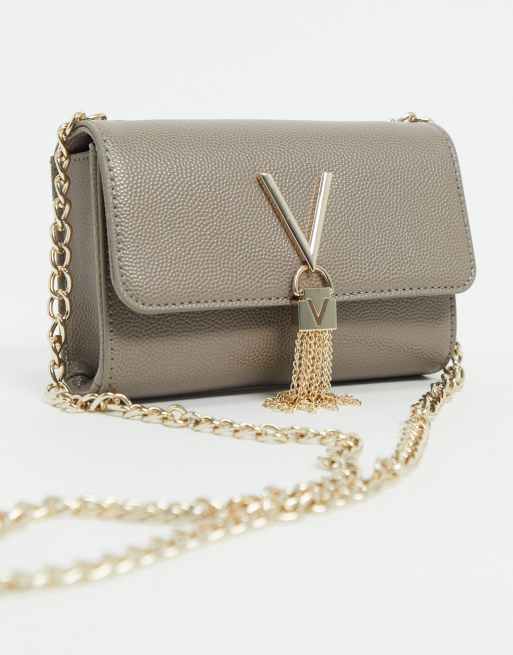 valentino divina clutch taupe