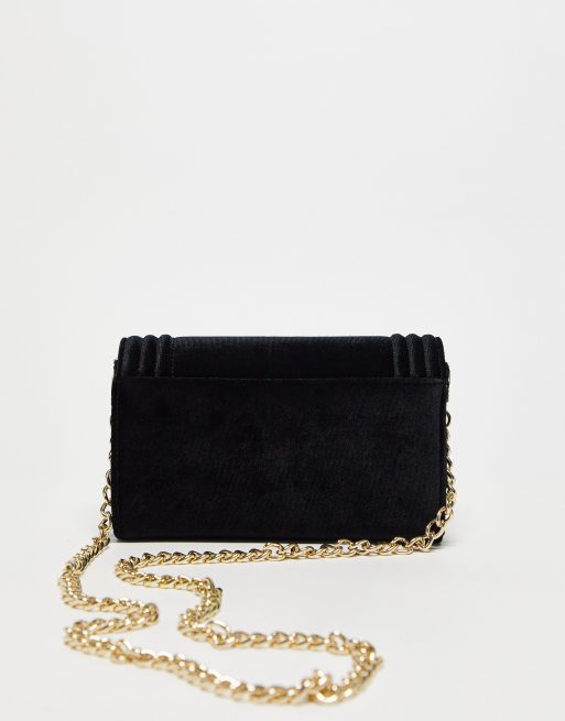 Valentino Bags Edamame cross body bag in black velvet