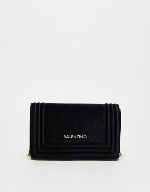 Valentino Bags - Edamame - Sort crossbody-taske i velour