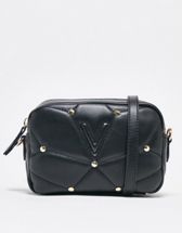 Valentino Bags Divina foldover tassel detail cross body bag in black