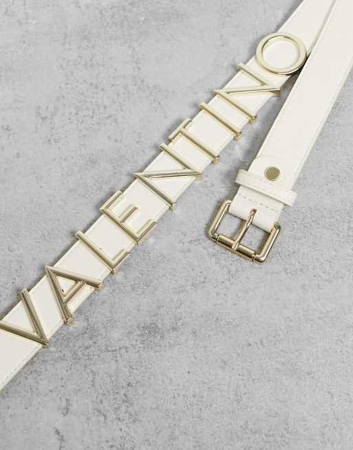 Valentino Bags – Emma Winter – Gürtel mit Logo in Weiß