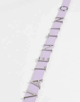 Valentino Bags Emma Winter lettering belt in lilac