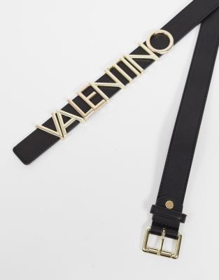 Valentino Bags Emma Winter logo belt in black