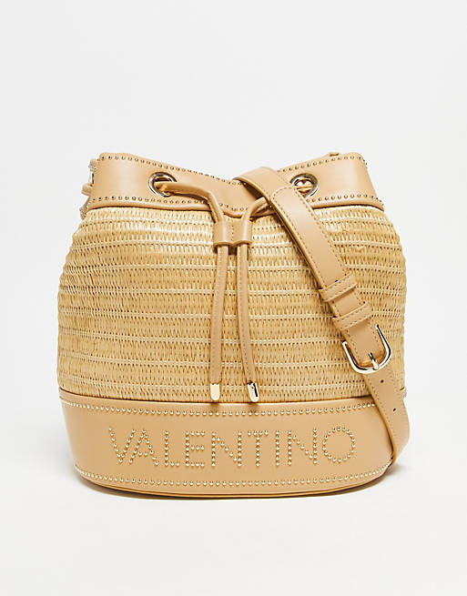 Valentino Bags Float embellished bucket bag in natural | ASOS