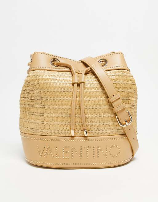 Valentino Bags – Float – Zdobiona torba typu worek w kolorze naturalnym 