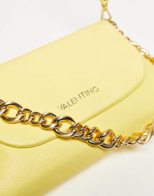 Valentino Bags - Friends - Sac à rabat avec bandoulière chaîne - Jaune , 3 de 4