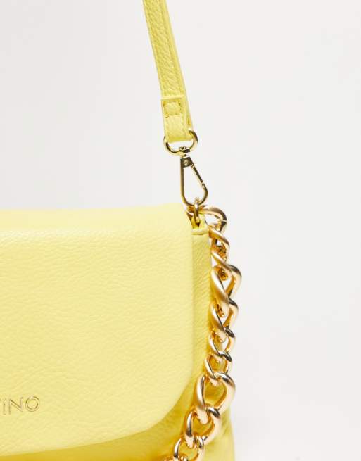 Valentino Bags - Friends - Sac à rabat avec bandoulière chaîne - Jaune , 4 de 4