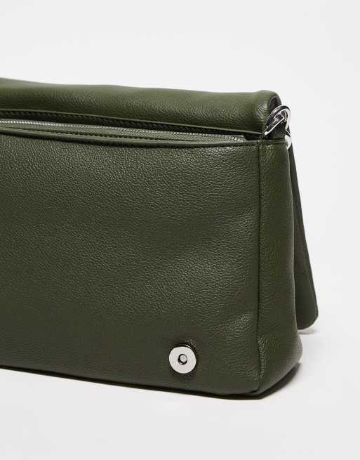 Valentino Bags – Gesteppte Umschlag-Tasche in Khaki mit Tragekette, 4 von 4