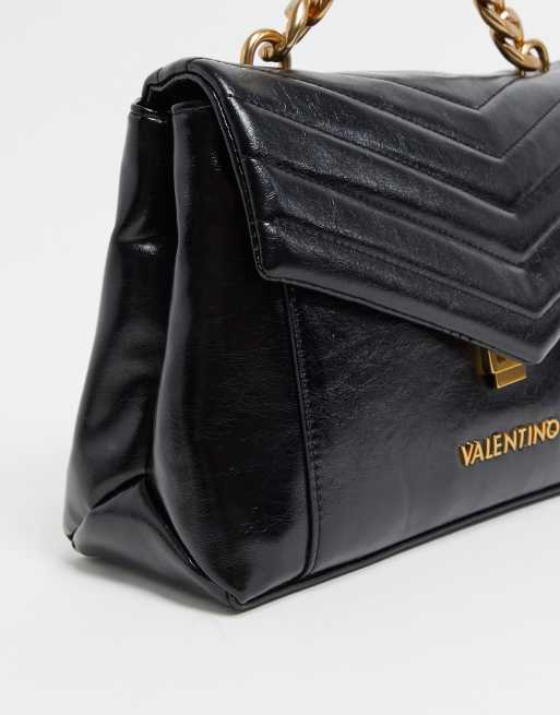 Valentino Bags Grifone quilted cross body bag with chain handle in black