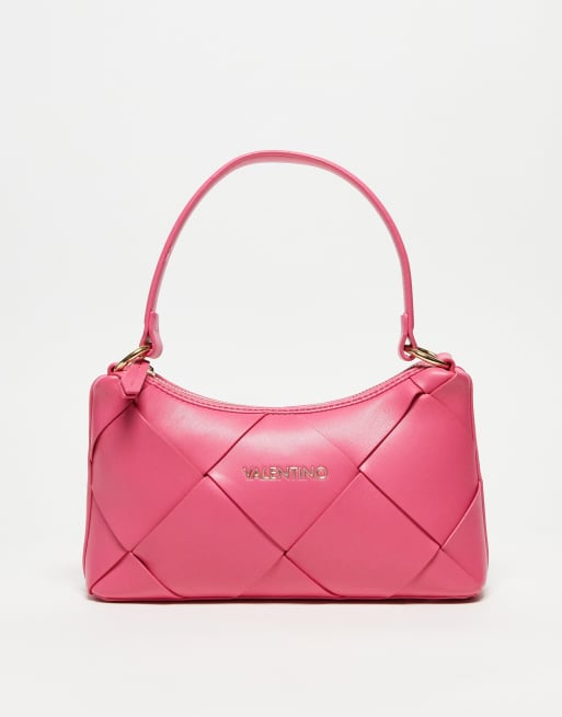 Valentino Bags Ibiza Umhangetasche in Hot Pink mit gewebtem Detail ASOS