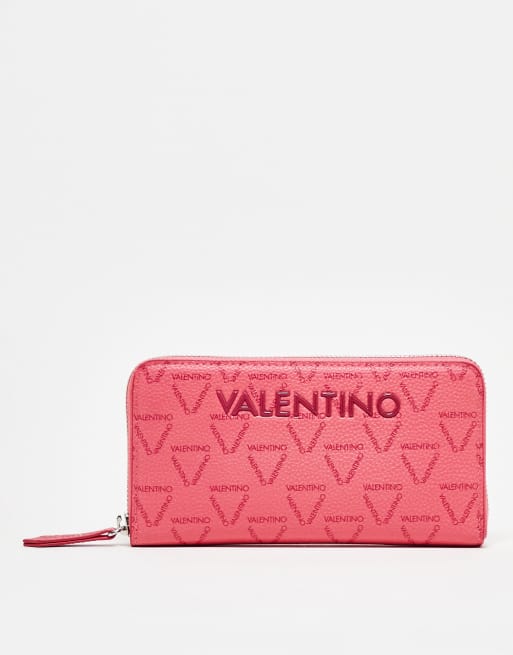 Valentino Bags Jelly zip around wallet in pink