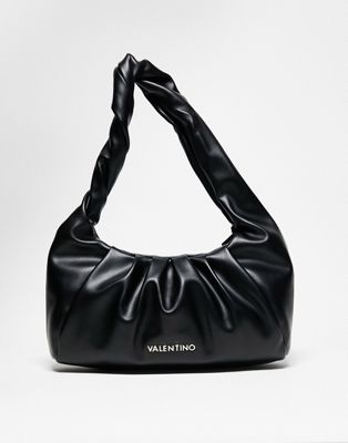 Valentino Bags lake ruched shoulder bag in black