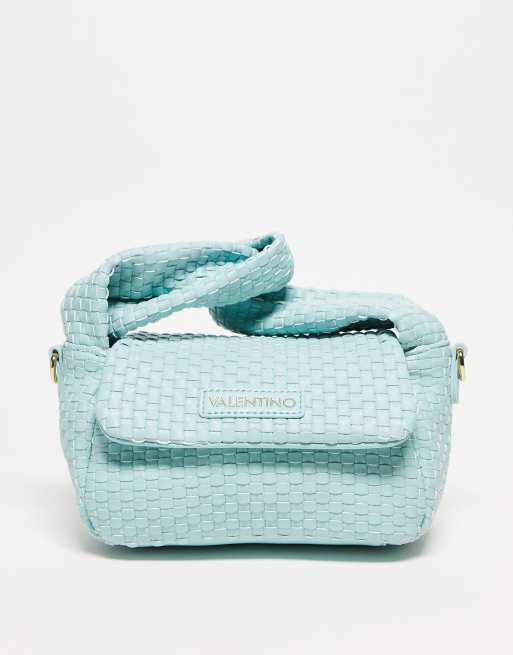 Valentino SUEDE Bags Lemonade mini woven bag in mint Bolso de