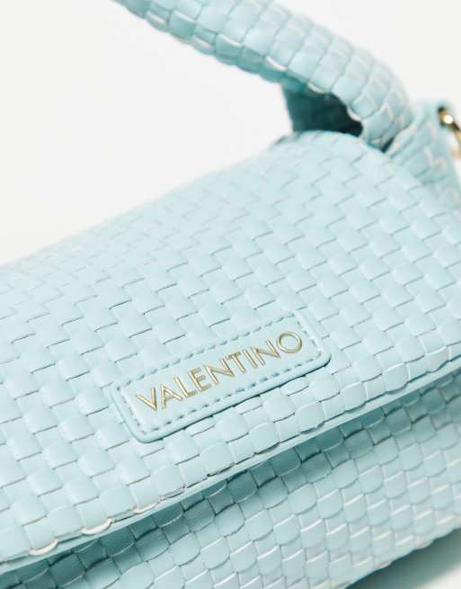 Mint Woven Leather Crossbody Bag