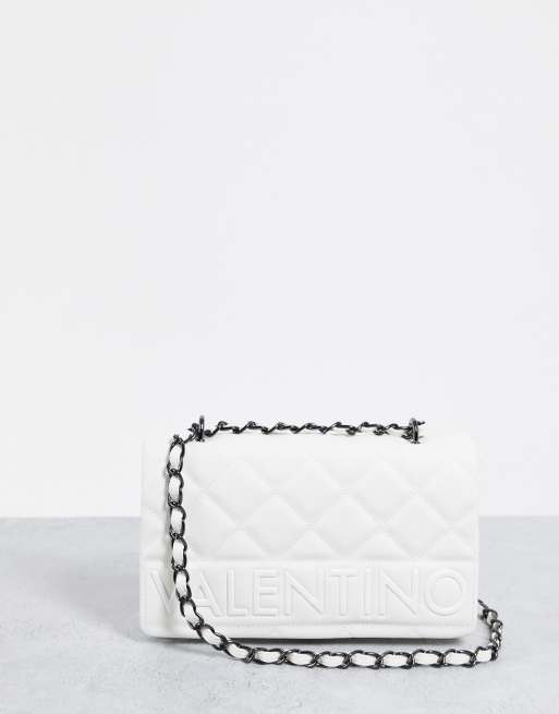 Valentino Bags Licia Sac bandouli re matelass avec rabat Blanc cass