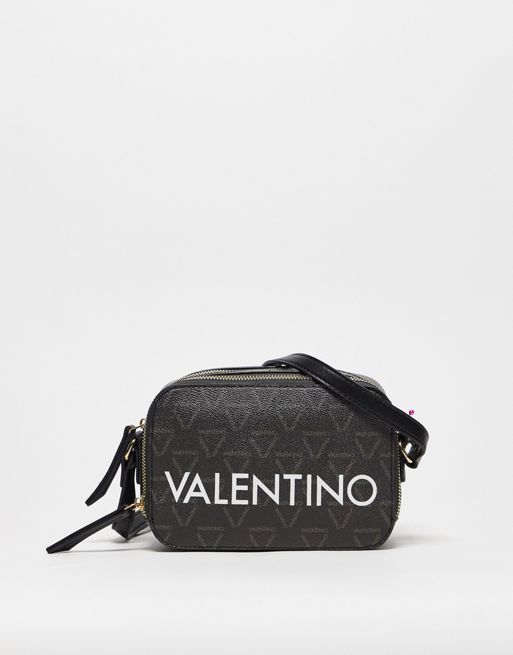 Valentino Bags Liuto shoulder bag in black monogram print