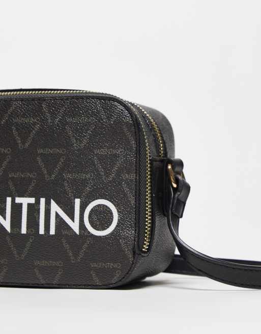 Valentino Bags Liuto shoulder bag in black monogram print