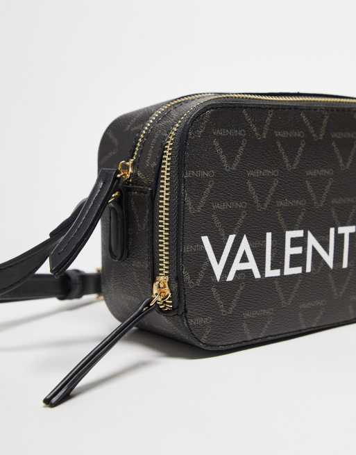 Valentino Bags Liuto shoulder bag in black monogram print