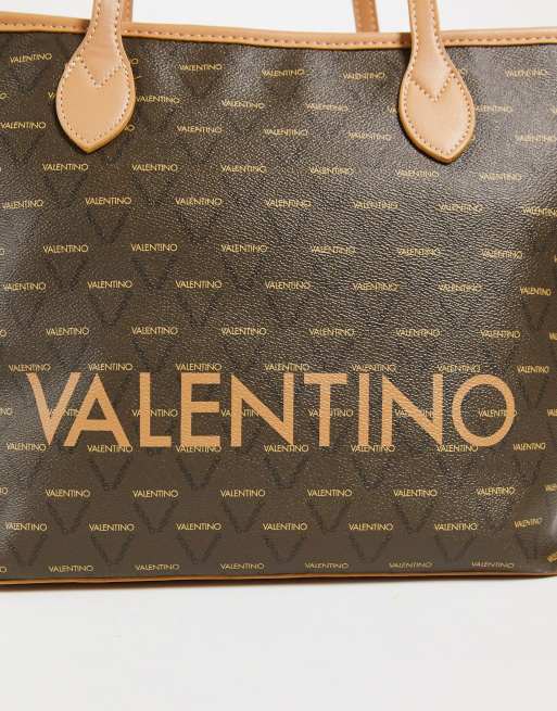 Valentino Bags Liuto multi logo large tote bag in brown