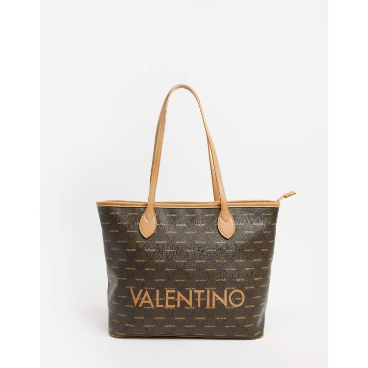 Valentino Bags Liuto multi logo large tote bag in brown