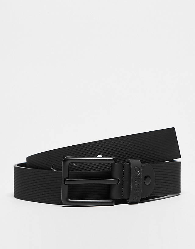 Valentino Bags - massive tonal textured belt in black