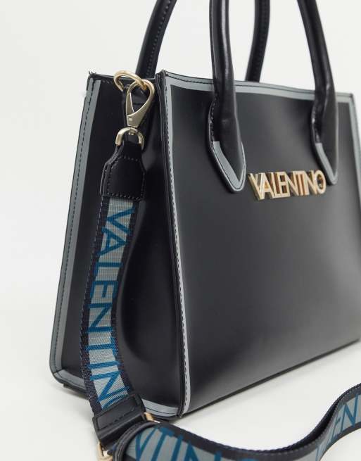 uld Meander nøgle Valentino Bags Mayor tote bag with logo contract strap in black | ASOS