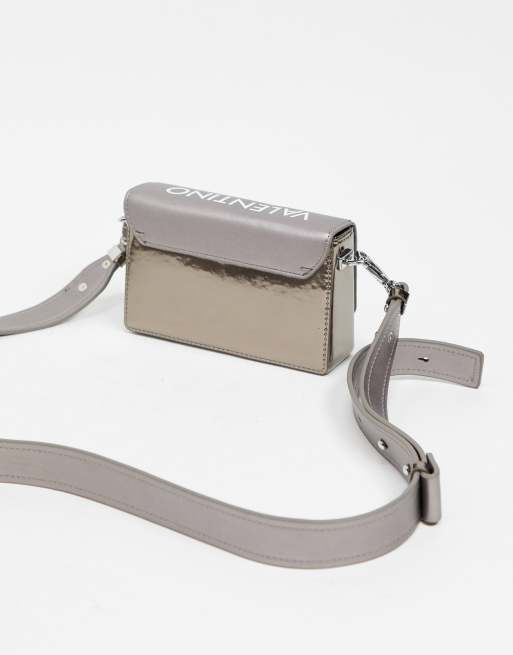 Valentino Bags – Meydani – Umhängetasche in Silber, 3 von 4