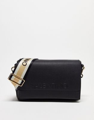 Valentino Bags cross body bag with material shoulder strap in black