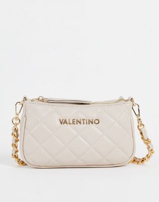 Valentino Bags Ocarina cross body bag with chain strap in beige