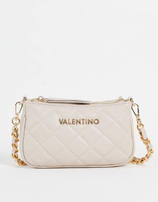 Valentino Bags Ocarina cross body bag with chain strap in beige