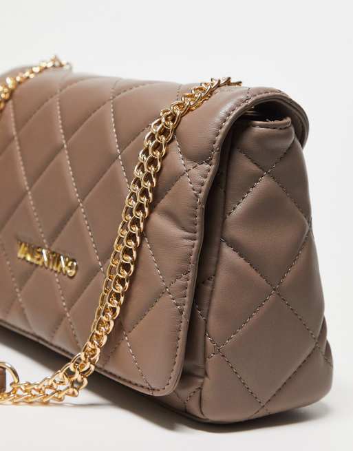 Valentino by Mario Valentino Ocarina black quilted cross body bag with  chain strap, ASOS