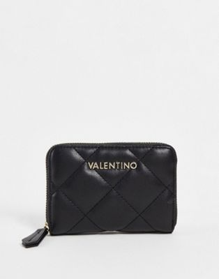 Valentino Bags - Ocarina - Porte-monnaie matelassé à fermeture éclair - Noir | ASOS