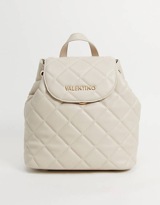Valentino Bags Ocarina quilted backpack in white