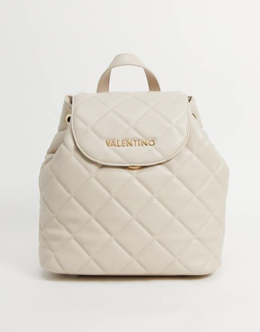 Valentino by Mario Valentino Ocarina large quilted cross body bag with  chain strap in white, ASOS