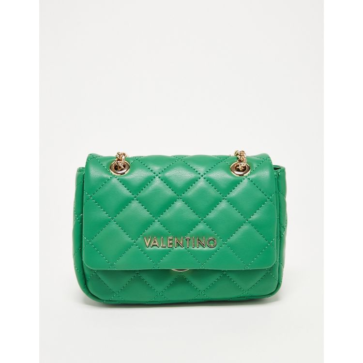 Valentino by Mario Valentino Ocarina large quilted cross body bag with  chain strap in white, ASOS