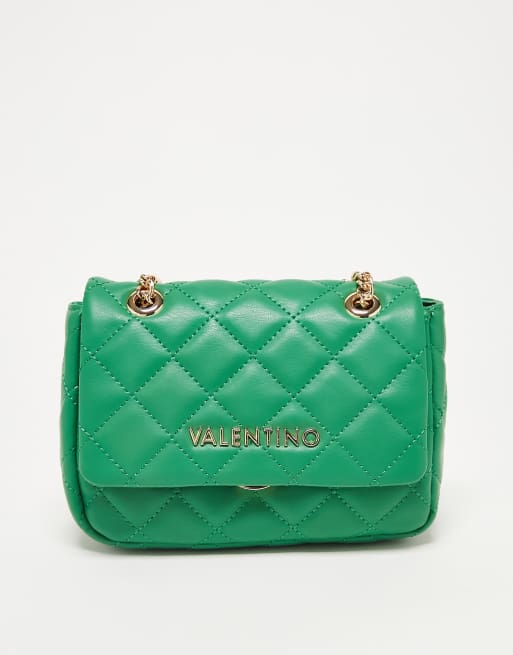 Valentino by Mario Valentino Ocarina black quilted cross body bag with  chain strap, ASOS