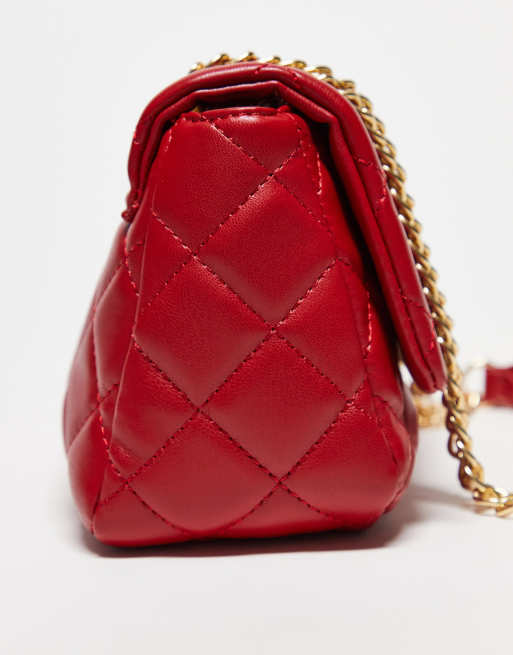 Valentino by Mario Valentino Ocarina black quilted cross body bag with  chain strap, ASOS