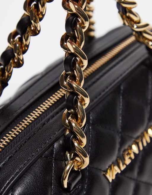 valentino bags ocarina quilted barrel bag in black