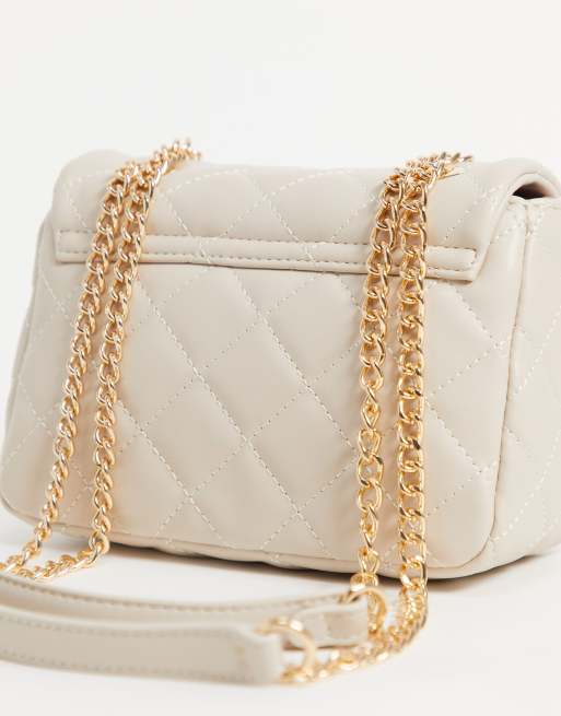 Valentino by Mario Valentino Ocarina black quilted cross body bag with  chain strap, ASOS