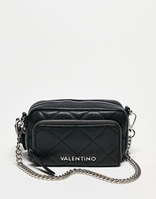 Valentino Bags Ocarina quilted cross body camera bag in black PU