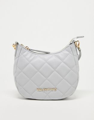Valentino Bags Ocarina quilted shoulder bag in grey