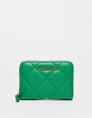 Valentino Bags Ocarina zip around quilted purse in green