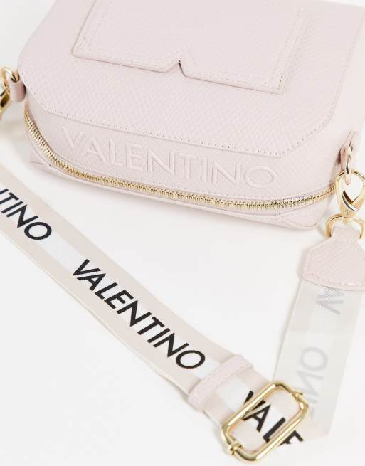 Pale Pink Logo Strap Cross Body Bag