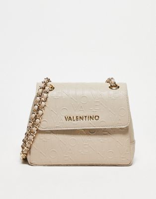 Valentino Bags Relax crossbody embossed bag in beige