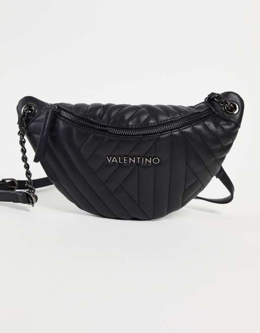 VALENTINO BAGS QUILTED BLACK CROSS BODY BAG SIGNORIA