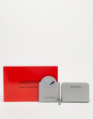 Valentino Bags Zenzero purse and mirror gift set in silver